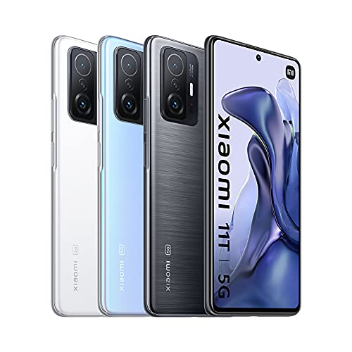 Xiaomi 11T 5G - Smartphone 8+128 GB, 6,67" AMOLED flat DotDisplay de 120 Hz, MediaTek Dimensity 1200-Ultra, cámara PRO de 108 MP, 5000 mAh, Blanco Luz de Luna (Versión ES)