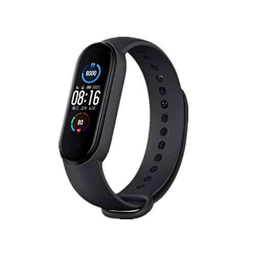 Xiaomi Band 5 Pulsera de Fitness Inteligente Monitor de Ritmo cardíaco 5ATM a Prueba de Agua * 11 Modos Deportivos 1.1" Pantalla AMOLED Negro （Versión Global）