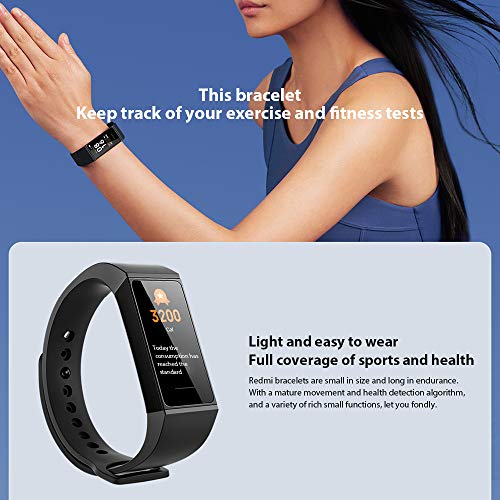 Xiaomi Mi Band 4C Smart Activity Tracker Monitor Deportivo con HR Monitor Dinámico Pantalla a Color de 1.8” Pantalla Grande 50M Impermeable Negro Versión Global