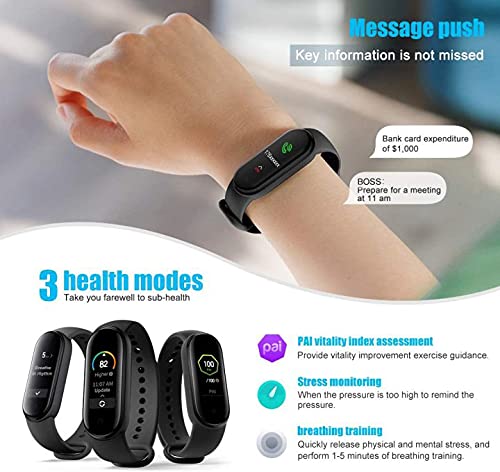 Xiaomi Mi Band 5 Pulsera de Actividad, Monitores de Actividad, Pantalla Fitness Tracker, 100 Fondos de Pantalla temáticos, Pantalla AMOLED de 1,1", 50M a Prueba de Agua, Nueva carga magnética (Negro)