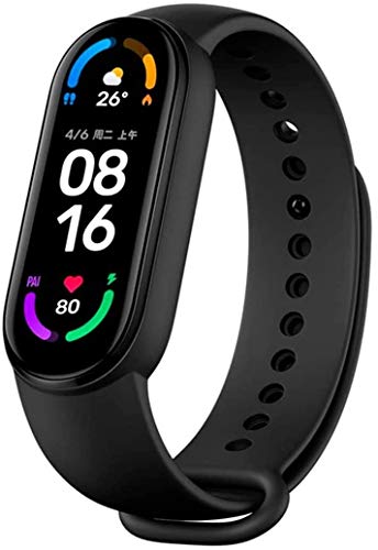 Xiaomi Mi Band 6 con pantalla de 1.56 pulgadas, pulsera inteligente con indicación de nivel de oxígeno en sangre