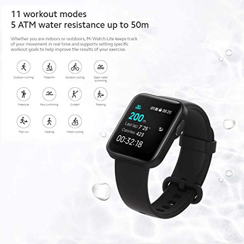 Xiaomi Mi Watch Lite Reloj Inteligente Impermeable Monitor de Sueño Reloj Deportivo para Monitor