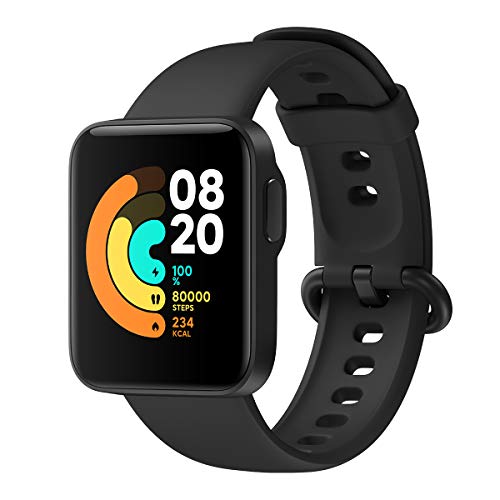 Xiaomi Mi Watch Lite Smartwatch Sport Fitness Trackers 1.4" Pantalla TFT 5ATM Resistencia Monitoreo del Ritmo Cardíaco Monitoreo del Sueño Ejercicios de Respiración Actividades Banda (Negro)