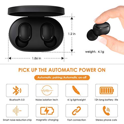 Xiaomi Redmi Airdots 2 Auriculares Inalámbricos, Superpow Auriculares Inalámbricos Xiaomi Wireless Earbuds Auriculares inalámbricos Bluetooth 5.0 Auriculares Bluetooth IPX4 con Auriculares