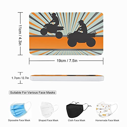 Xingruyun Caja De Almacenamiento De Mascarilla Silueta De La Bici Del Patio Bolso De Mascarilla Portátil Estuches De Almacenaje Caja De Mascarillas 11x19cm