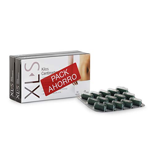 XLS Medical Kilos Centímetros Captagrasas Adelgazante, Tratamiento Para Perder Peso, Reductor De Apetito Con Guaraná Y Ginseng - Pack Duplo 2 X 30 Comprimidos, 1 Mes De Tratamiento