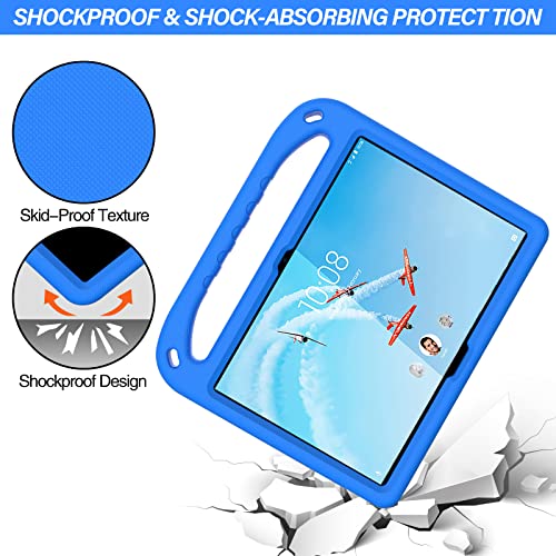 XunyLyee Funda infantil Compatible con Lenovo Tab M10, EVA Prueba de golpes funda protectora com Mango de para Lenovo Tab M10 HD TB-X505 /Lenovo Tab M10 TB-X605 (10.1 Pulgadas)- Azul