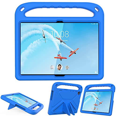 XunyLyee Funda infantil Compatible con Lenovo Tab M10, EVA Prueba de golpes funda protectora com Mango de para Lenovo Tab M10 HD TB-X505 /Lenovo Tab M10 TB-X605 (10.1 Pulgadas)- Azul