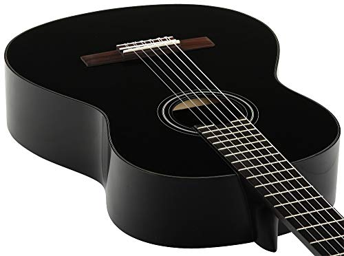 Yamaha C40 II Guitarra Clásica Guitarra 4/4 de madera, 65 cm 25 9/16”, 6 cuerdas de nylon, Color Negro (Acabado brillante)