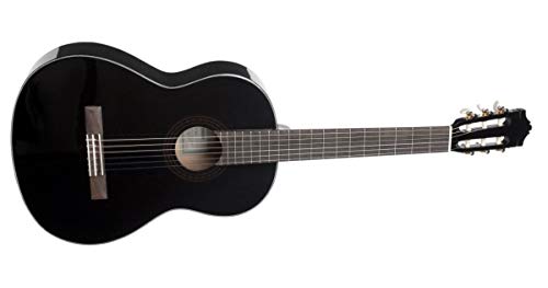 Yamaha C40 II Guitarra Clásica Guitarra 4/4 de madera, 65 cm 25 9/16”, 6 cuerdas de nylon, Color Negro (Acabado brillante)