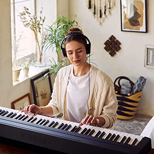 Yamaha P-45 - Piano digital ligero y portátil para aficionados y principiantes, color negro