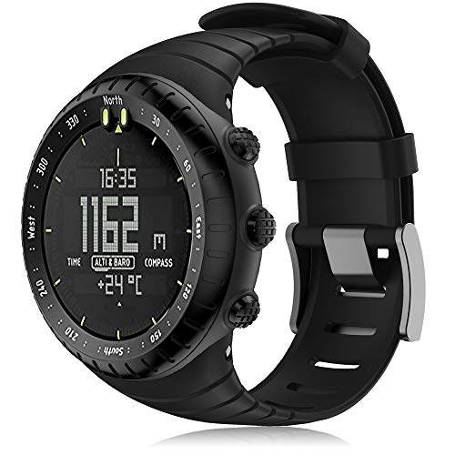 Yaspark Suunto Core Correa, Silicona Suave Bandas Repuesto Accesorio Deportiva Pulsera para Suunto Core Smart Watch