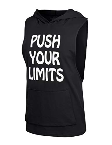 YeeHoo Chaleco para Hombres Deportivo Camiseta Sin Mangas de Tirante Sudadera con Capucha Gimnasio Músculo Formación Túnica Tank Top