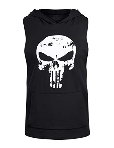 YeeHoo Hombre Camisetas de Tirantes con Capucha Deportiva Fitness Culturismoa Tank Top