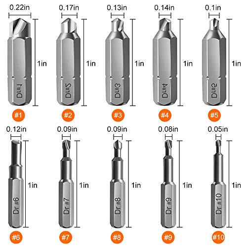 Yideng Juego de extractor de tornillos dañados y extractores de tornillos rotos con soporte de extensión magnético y adaptador de enchufe para quitar tornillos (22pcs )