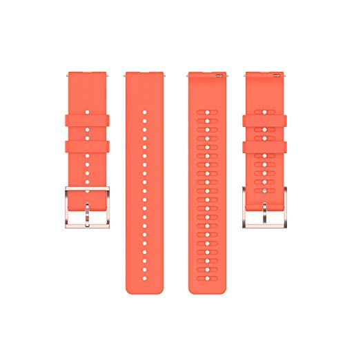 Yikamosi Compatible con Polar Grit X Watch Correa,22mm liberación rápida Silicona Suave Oro Rosa Cierre de Acero Inoxidable Correas de Repuesto para Polar Grit X/Vantage M/M2,Naranja