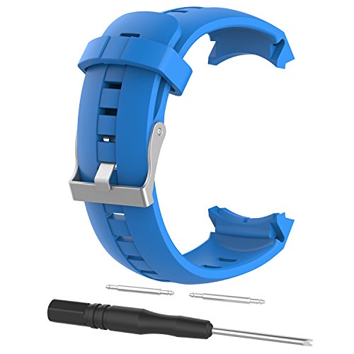 Yikamosi Compatible con Suunto Ambit 3 Vertical Correa,liberación rápida Silicona Suave Cierre de Acero Inoxidable Correas de Repuesto para Suunto Ambit 3 Vertical/Spartan Sport,Azul