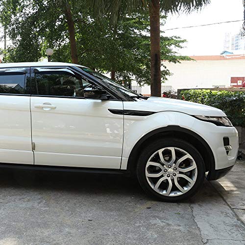 YIWANG ABS cromado puerta lateral Fender salida de ventilación de aire ajuste 4 piezas para accesorios de coche RangeRover Evoque 2012-2018 (negro brillante)