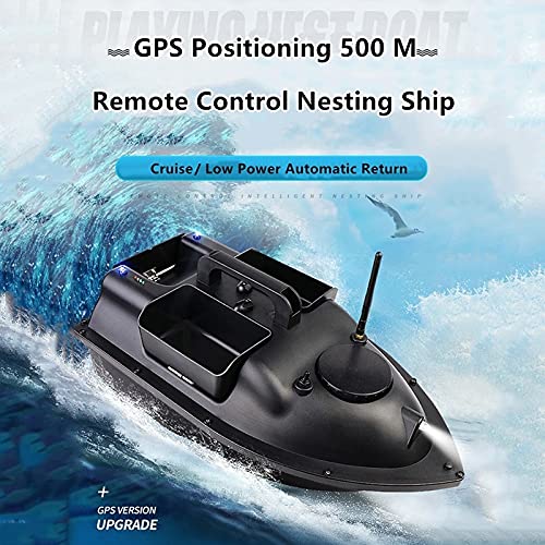 YLLLLY V18 RC Pesca Bait Boat GPS Posicionamiento Automático Devolución Tres Warehouse Dual-Motor Control Remoto Herramientas de Pesca 12000mAh, Barco de Cebo, Barco de Cebo de Pesca, Barco de