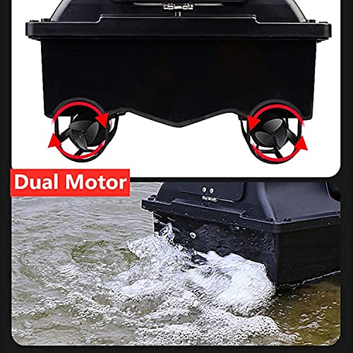 YLLLLY V18 RC Pesca Bait Boat GPS Posicionamiento Automático Devolución Tres Warehouse Dual-Motor Control Remoto Herramientas de Pesca 12000mAh, Barco de Cebo, Barco de Cebo de Pesca, Barco de