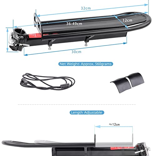 Youdert Pannier Rack Bicycle Portador de Equipaje Trasero Carga de aleación Rack Hillpost Tronco Bolsa Soporte Soporte Ajuste Asiento Post Dia Dia (Color : RCK042)