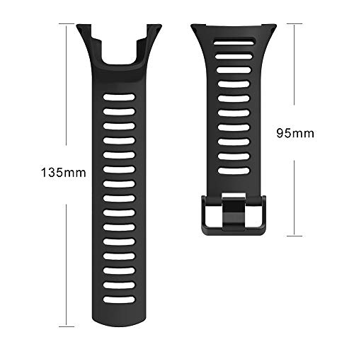 YPSNH Compatible para Correa Suunto Ambit 3 Correa de Transpirable de Repuesto de Goma Suave Pulseras para Suunto Ambit 1/2/2S/2R/3 Sport/3 Run/3 Peak/Suunto 5