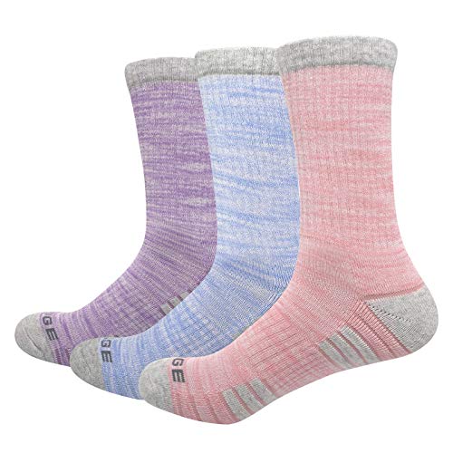 YUEDGE 3 Pares Mujer Termicos Algodon Deportivos Calcetines de Montaña Senderismo Trekking Gruesos Transpirable alto rendimiento Talla 37-42 XL