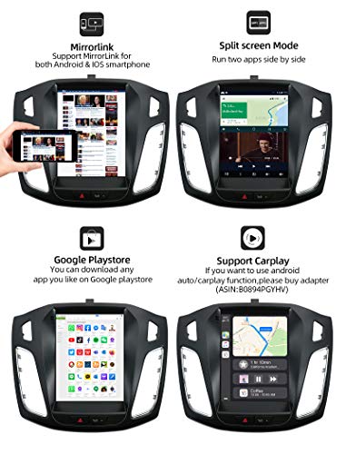 YUNTX Android 10 Autoradio Compatible con Ford Focus (2010-2013) - GPS 2 DIN - Cámara Trasera Libre & Canbus - [2G+32G] - Soporte Dab/Control del Volante / 4G / WiFi/Bluetooth/MirrorLink/Carplay