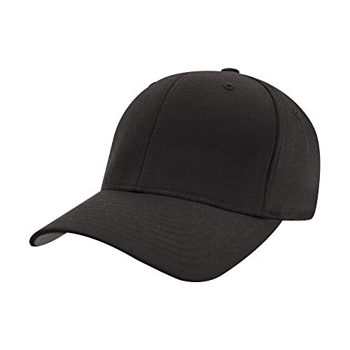 Yupoong - Gorra/Visera Hombres Entallada/Ajustada Modelo Flexfit - Verano/Playa (L/XL) (Negro)