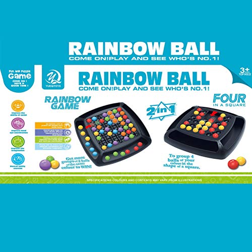 Yuxinkang Rainbow Bead Game para niños, Puzzle Magic Chess Board Games, Rainbow Ball Elimination Game, Rainbow Puzzle Magic Chess Toy Set Juego Padres e Hijos jueguen Juntos