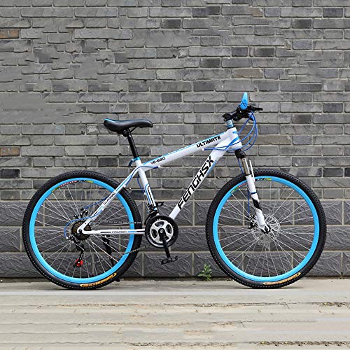 YXWJ 24/27 Bicicletas Velocidad Doble Disco de Freno de Aluminio Completo de Bastidor de suspensión Hardtail Bicicleta de montaña Ciclismo de Carretera Segura absorción de Choque Bici de la Ciudad de