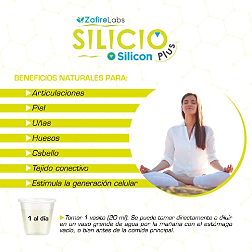 ZafireLabs Nuevo Silicio Orgánico 500 ml sin colorantes | complemento alimenticio con silicio orgánico (Orgono Powder®), extractos de las plantas Cola de Caballo y Ortiga