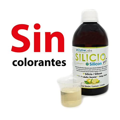 ZafireLabs Nuevo Silicio Orgánico 500 ml sin colorantes | complemento alimenticio con silicio orgánico (Orgono Powder®), extractos de las plantas Cola de Caballo y Ortiga