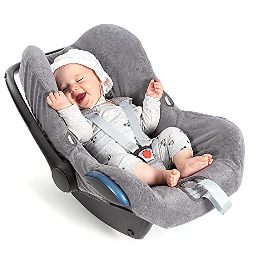 Zamboo Funda de Verano Maxicosi Cabriofix - Ajuste Perfecto Asiento de Coche Grupo 0+ Maxi-Cosi, transpirable y lavable a máquina - Gris