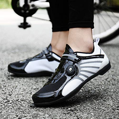 Zapatillas Ciclismo MTB Hombre Zapatillas de Bicicleta Unisex, Zapatos de Bicicleta de Montaña Antideslizante Transpirable Zapatillas de Bicicleta de Carretera y Montaña Antideslizante Zapatillas