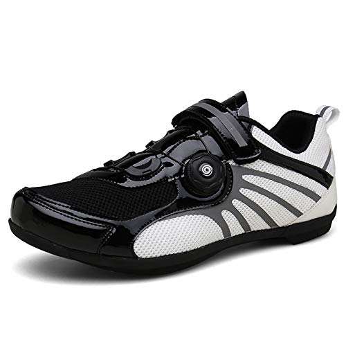 Zapatillas Ciclismo MTB Hombre Zapatillas de Bicicleta Unisex, Zapatos de Bicicleta de Montaña Antideslizante Transpirable Zapatillas de Bicicleta de Carretera y Montaña Antideslizante Zapatillas