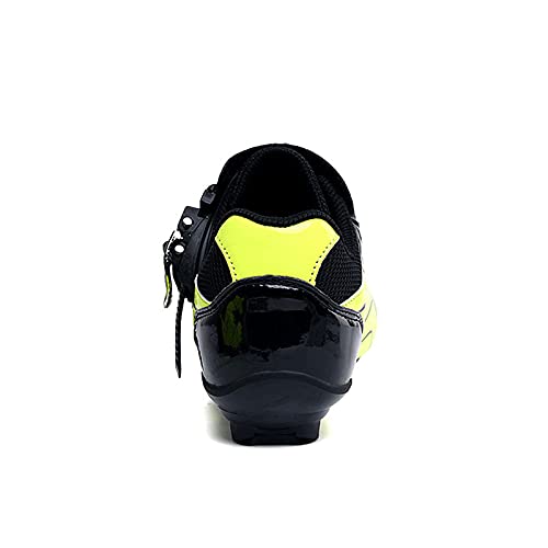 Zapatillas de Ciclismo Hombre Zapatos de Bicicleta Carretera Mujer Ciclismo de Interior Peloton Compatible con Tacos SPD y Look Delta Green 275