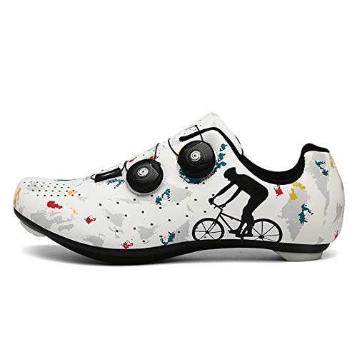 Zapatillas de Ciclismo para Hombres Mujer Zapatillas Ciclismo Carretera Zapatillas de Bicicleta de Carretera Antideslizantes Respirables Calzado de Ciclismo