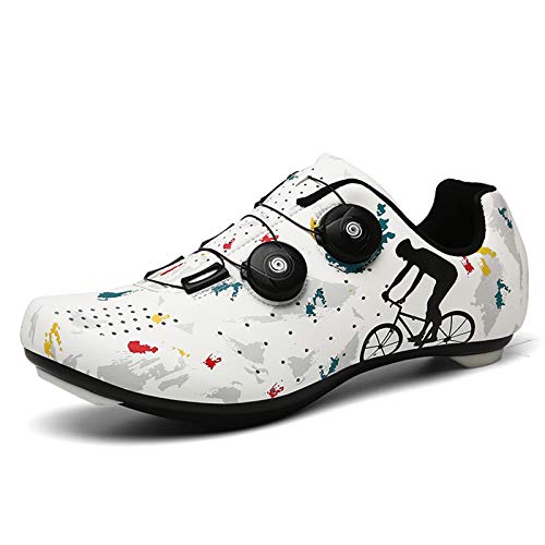 Zapatillas de Ciclismo para Hombres Mujer Zapatillas Ciclismo Carretera Zapatillas de Bicicleta de Carretera Antideslizantes Respirables Calzado de Ciclismo