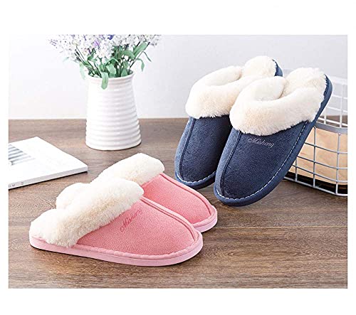 Zapatillas de Estar por Hombre/Mujer Fluff Pantuflas casa Invierno Antideslizantes Cálido Slippers Confortables Zapatos Interior/al Aire Libre