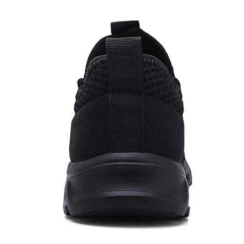 Zapatillas de Running para Hombre Casual Tenis Asfalto Zapatos Deporte Fitness Gym Correr Gimnasio Deportives Transpirables Seguridad Atlético Trekking Bambas Plataform Sneakers Negro 41 EU