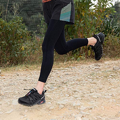 Zapatillas De Trail Running Impermeables para Hombre Mujer Zapatillas Trekking Zapatos Senderismo Deporte Negro Talla 36