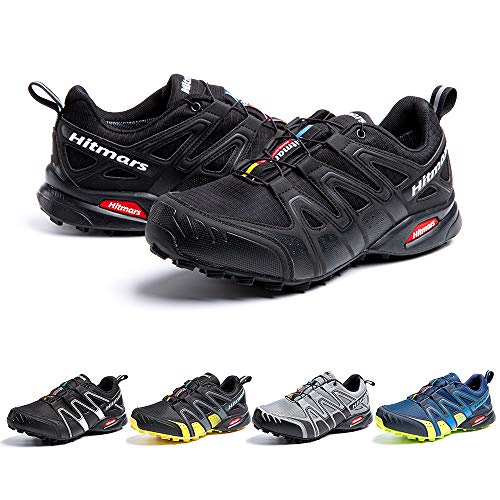 Zapatillas De Trail Running Impermeables para Hombre Mujer Zapatillas Trekking Zapatos Senderismo Deporte Negro Talla 36