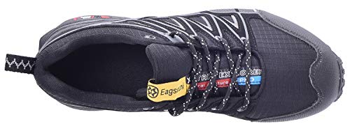 Zapatillas de Trail Running para Hombre Mujer Zapatos para Correr y Aire Libre y Deportes Calzado Deportivos Gimnasio Sneakers - Negro - 39 EU