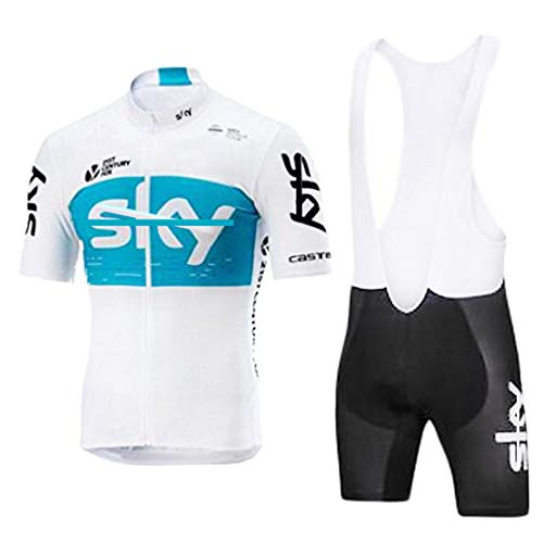 ZCFXJiTuanYZ Deportes al Aire Libre Traje de Jersey Ciclismo Ropa Deportiva Camisa de Manga Corta Correa Pantalones Cortos Transpirable y de Secado rápido Primavera y Verano