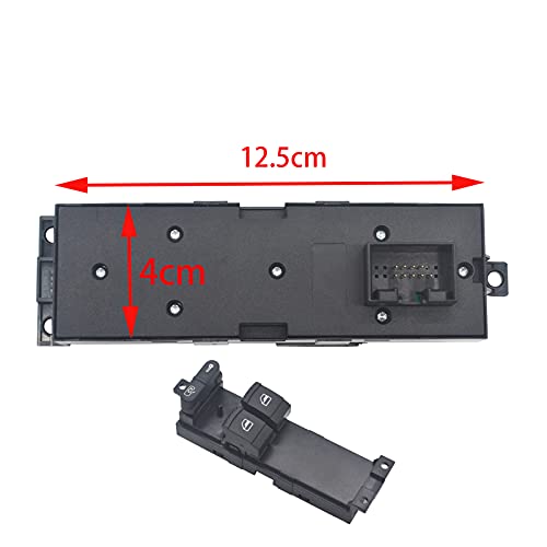 ZEALfix Interruptor de Ventana Eléctrica Mando Botonera Elevalunas 1J3 959 857 para Golf MK4 Skoda Passat Fabia Octavia 1J3959857