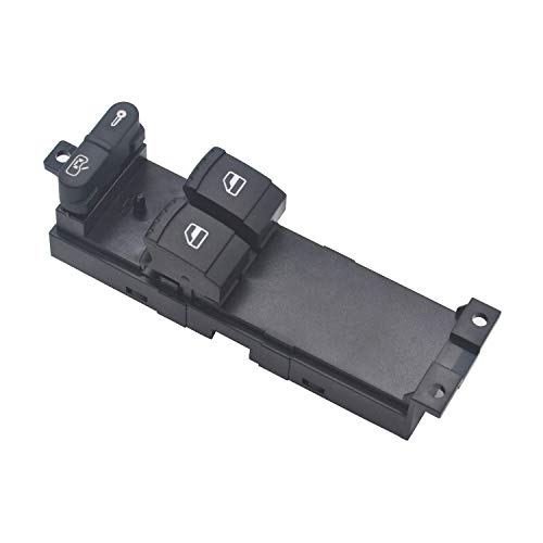 ZEALfix Interruptor de Ventana Eléctrica Mando Botonera Elevalunas 1J3 959 857 para Golf MK4 Skoda Passat Fabia Octavia 1J3959857