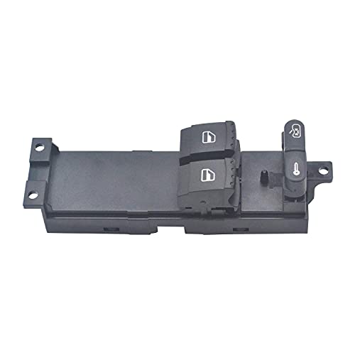 ZEALfix Interruptor de Ventana Eléctrica Mando Botonera Elevalunas 1J3 959 857 para Golf MK4 Skoda Passat Fabia Octavia 1J3959857