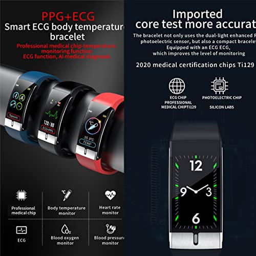 Zeerkeer Pulsera Actividad ECG+PPG Reloj Inteligente Fitness Tracker Podómetro Monitor de Sueño Contador de Calorías Pasos Mujeres Hombres