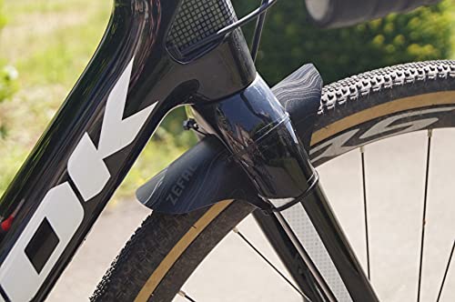 Zefal Shield Lite Gravel Bike-Guardabarros Delantero para Bicicleta, Unisex, Negro, 700c / 28"